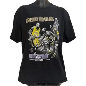 Kobe Bryant Tee Black Mamba Legends Never Die Basketball Retro